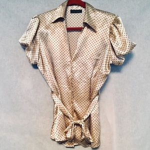 Belted Peplum Blouse